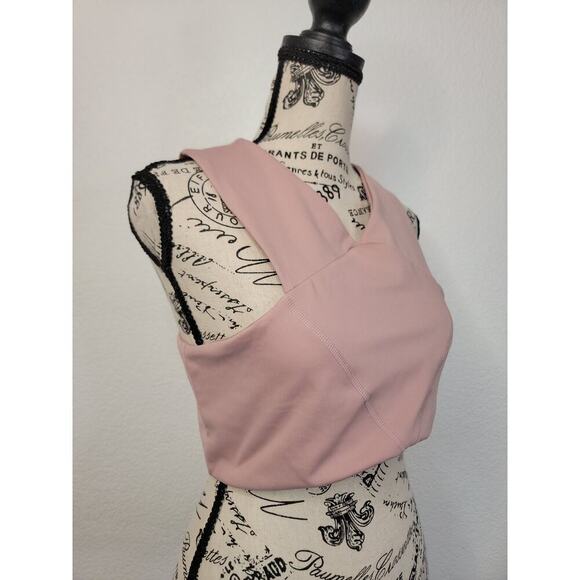Free People Movement Sport Bra Bralette Cross Back Cami Sz M Dusty Pink Top - Picture 3 of 10
